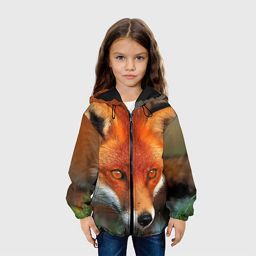 Детская куртка Лисица охотница / 3D-Черный – фото 3
