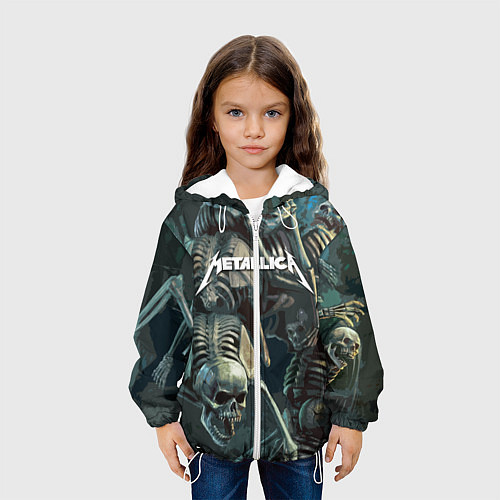 Детская куртка Metallica Metal Skull / 3D-Белый – фото 3