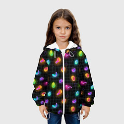Куртка с капюшоном детская Ночные фонарики-светлячки, цвет: 3D-белый — фото 2