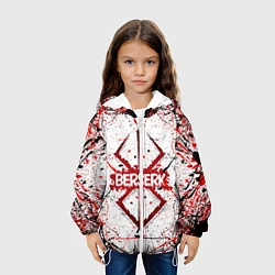 Куртка с капюшоном детская БЕРСЕРК рваный лого, цвет: 3D-белый — фото 2