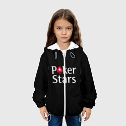 Куртка с капюшоном детская Poker Stars, цвет: 3D-белый — фото 2