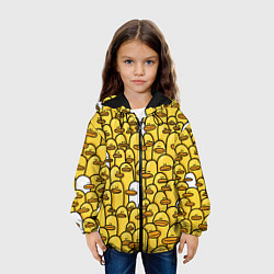 Куртка с капюшоном детская Утки, цвет: 3D-черный — фото 2
