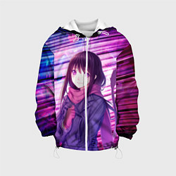 Куртка с капюшоном детская Бездомный бог Хиёри, цвет: 3D-белый