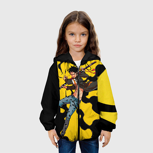 Детская куртка Трафальгар Ло из One Piece / 3D-Черный – фото 3