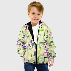 Куртка с капюшоном детская Geometric Color, цвет: 3D-черный — фото 2