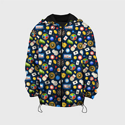 Куртка с капюшоном детская Разные Игры, цвет: 3D-черный