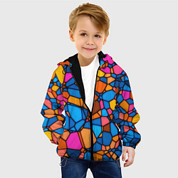 Куртка с капюшоном детская Mosaic, цвет: 3D-черный — фото 2