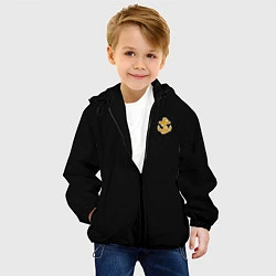 Куртка с капюшоном детская Военно-Морской флот, цвет: 3D-черный — фото 2