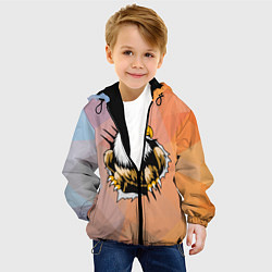 Куртка с капюшоном детская Орел 3D, цвет: 3D-черный — фото 2