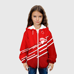 Куртка с капюшоном детская DUCATI ДУКАТИ, цвет: 3D-белый — фото 2
