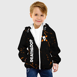 Куртка с капюшоном детская Deathloop - Skull - Grunge, цвет: 3D-белый — фото 2