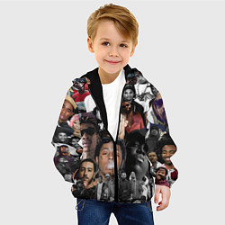 Куртка с капюшоном детская Короли Рэпа KING RAP, цвет: 3D-черный — фото 2