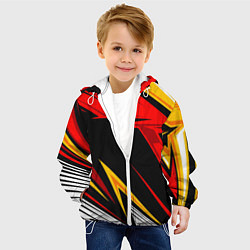 Куртка с капюшоном детская КРАСНО-ЖЕЛТЫЙ СПОРТ SPORT, цвет: 3D-белый — фото 2