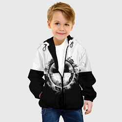 Куртка с капюшоном детская Black and White, цвет: 3D-черный — фото 2