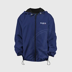 Куртка с капюшоном детская PSG Core Big Logo Blue New 202223, цвет: 3D-черный