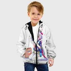 Куртка с капюшоном детская Ци Ци из Genshin Impact, цвет: 3D-черный — фото 2