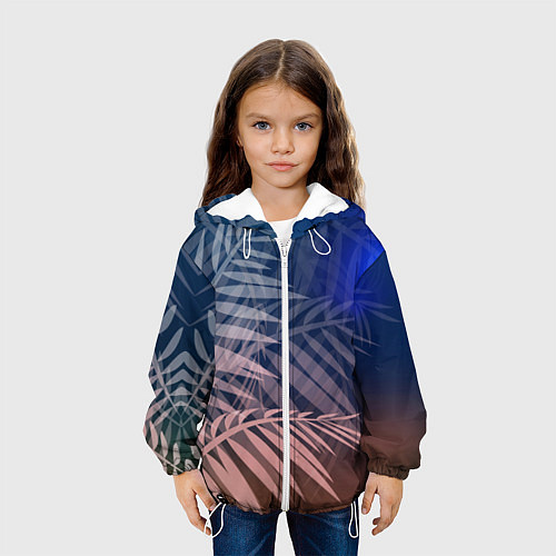 Детская куртка Тропическая ночь / 3D-Белый – фото 3