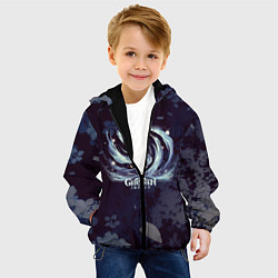 Куртка с капюшоном детская Genshin Impact - Аяка, цвет: 3D-черный — фото 2