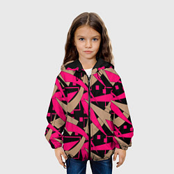 Куртка с капюшоном детская Яркий абстрактный узор, цвет: 3D-черный — фото 2