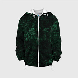 Детская куртка Темно-зеленый мраморный узор