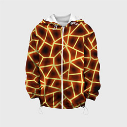 Куртка с капюшоном детская Огненная геометрия, цвет: 3D-белый