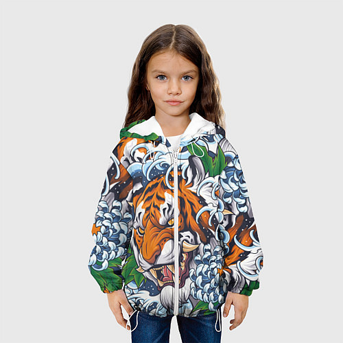 Детская куртка Тигр / 3D-Белый – фото 3
