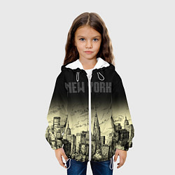 Куртка с капюшоном детская Нью-Йорк, цвет: 3D-белый — фото 2