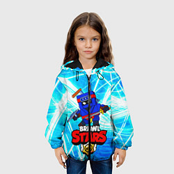 Куртка с капюшоном детская Ninja Ash Ниндзя Эш, Brawl Stars, цвет: 3D-черный — фото 2