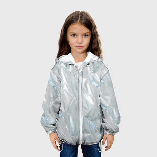 Детская куртка Голографическая текстура / 3D-Белый – фото 3