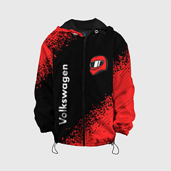 Куртка с капюшоном детская Фольксваген - Racing, цвет: 3D-черный