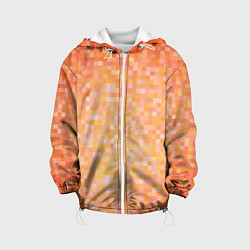 Детская куртка Оранжевая пиксель абстракция