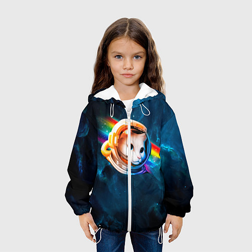 Детская куртка Котик Космонавт / 3D-Белый – фото 3