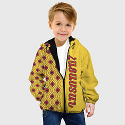 Куртка с капюшоном детская Pattern Armenia, цвет: 3D-черный — фото 2