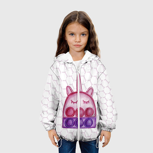 Детская куртка POP IT ЕДИНОРОГ ПОП ИТ / 3D-Белый – фото 3