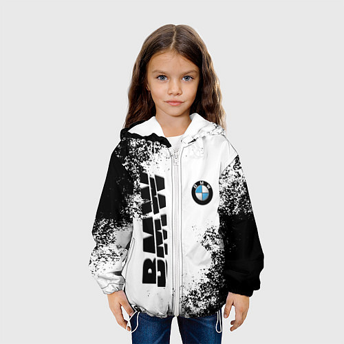 Детская куртка BMW БМВ РАЗРЕЗАННОЕ ЛОГО / 3D-Белый – фото 3