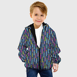 Куртка с капюшоном детская Свечи, цвет: 3D-черный — фото 2