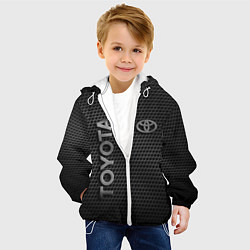Куртка с капюшоном детская TOYOTA STEEL HONEYCOMBS, цвет: 3D-белый — фото 2