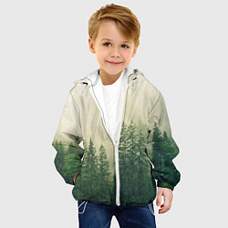 Куртка с капюшоном детская Лес, цвет: 3D-белый — фото 2