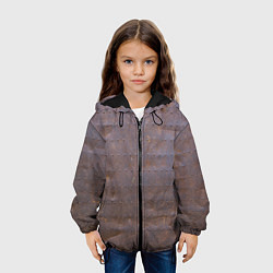 Куртка с капюшоном детская Ржавый металл, цвет: 3D-черный — фото 2