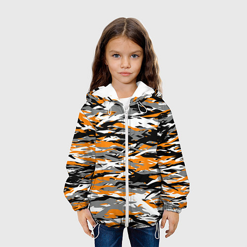 Детская куртка Тигровый камуфляж / 3D-Белый – фото 3
