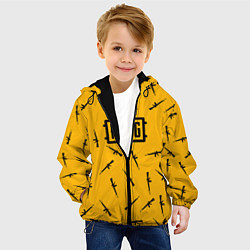 Куртка с капюшоном детская PUBG АВТОМАТЫ ПАТТЕРН ЖЁЛТЫЙ, цвет: 3D-черный — фото 2