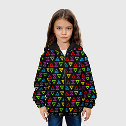 Куртка с капюшоном детская ВЕДЬМАК ЗНАКИ ПАТТЕРН ЦВЕТНОЙ THE WITCHER, цвет: 3D-черный — фото 2