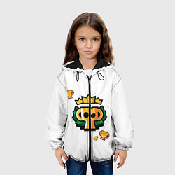 Куртка с капюшоном детская БРАВЛ СТАРС КУБКИ BRAWL STARS, цвет: 3D-черный — фото 2