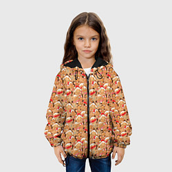 Куртка с капюшоном детская Праздничное Печенье, цвет: 3D-черный — фото 2