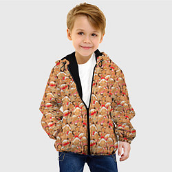 Куртка с капюшоном детская Праздничное Печенье, цвет: 3D-черный — фото 2