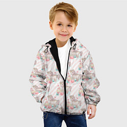 Куртка с капюшоном детская Единороги паттер, цвет: 3D-черный — фото 2
