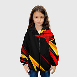 Куртка с капюшоном детская Уникальные линии, цвет: 3D-черный — фото 2