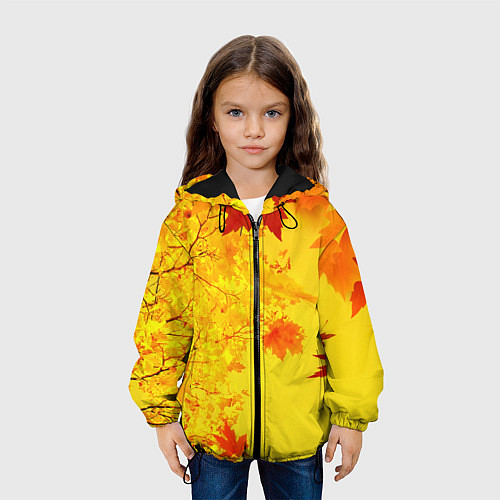Детская куртка ОСЕННИЕ ЦВЕТА ЗОЛОТАЯ ОСЕНЬ / 3D-Черный – фото 3