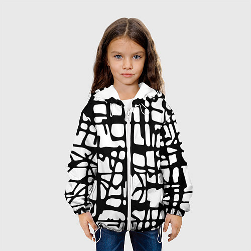 Детская куртка Черно-Белый мотив Cantabrigiensia, подходящий для / 3D-Белый – фото 3