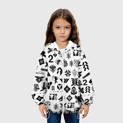 Куртка с капюшоном детская DESTINY 2 LOGO PATTERN ДЕСТИНИ, цвет: 3D-белый — фото 2